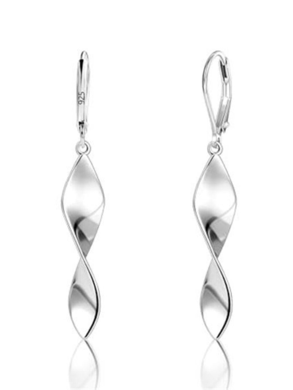 925 Sterling Silver Twisted Dangle Earrings for Women Long Dangling Earrings